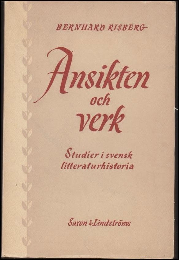 Bernhard Risberg : Ansikten och verk