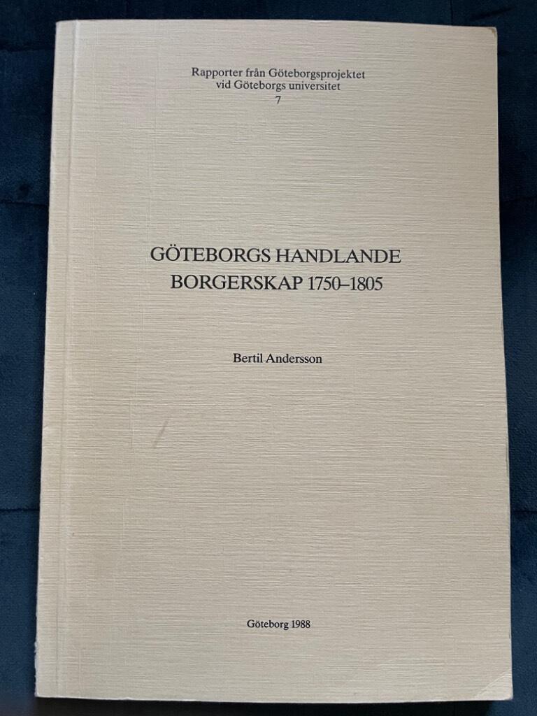 Bertil Andersson : Göteborgs handlande borgerskap