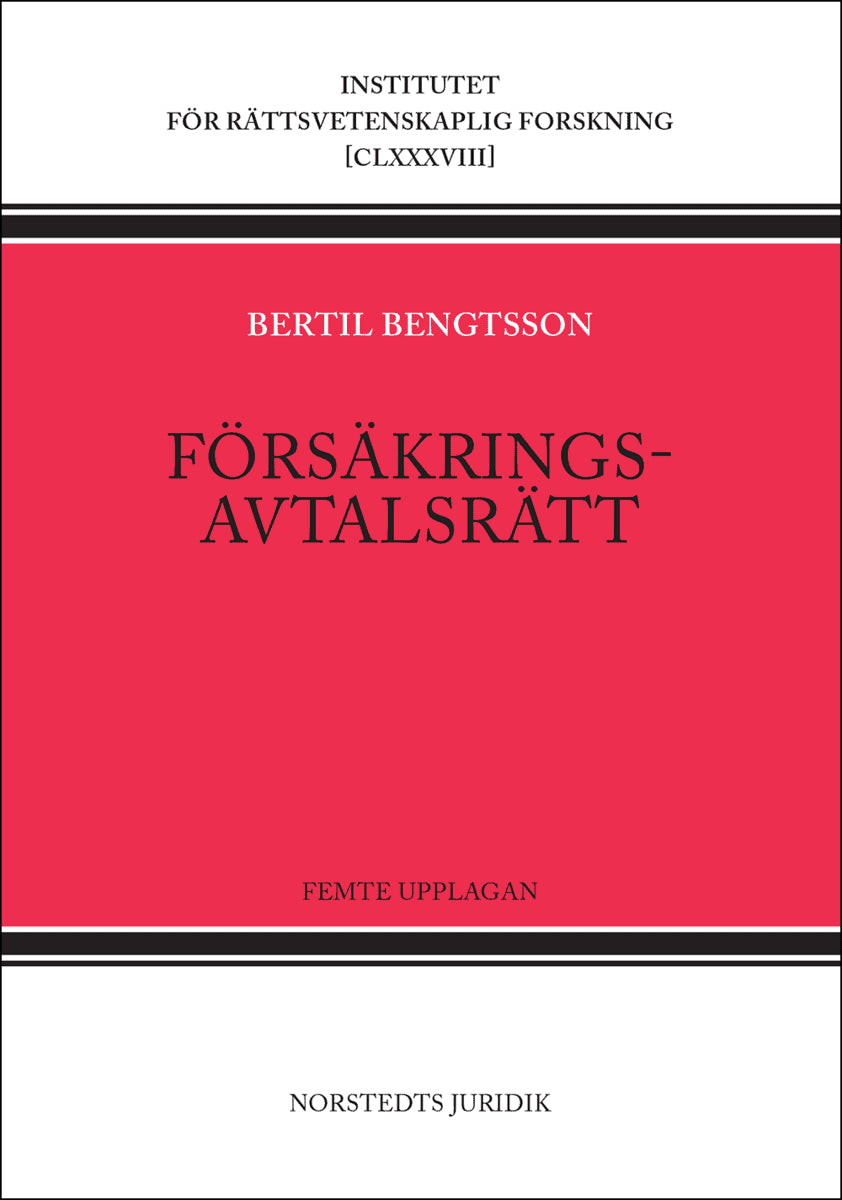 Bertil Bengtsson : Försäkringsavtalsrätt
