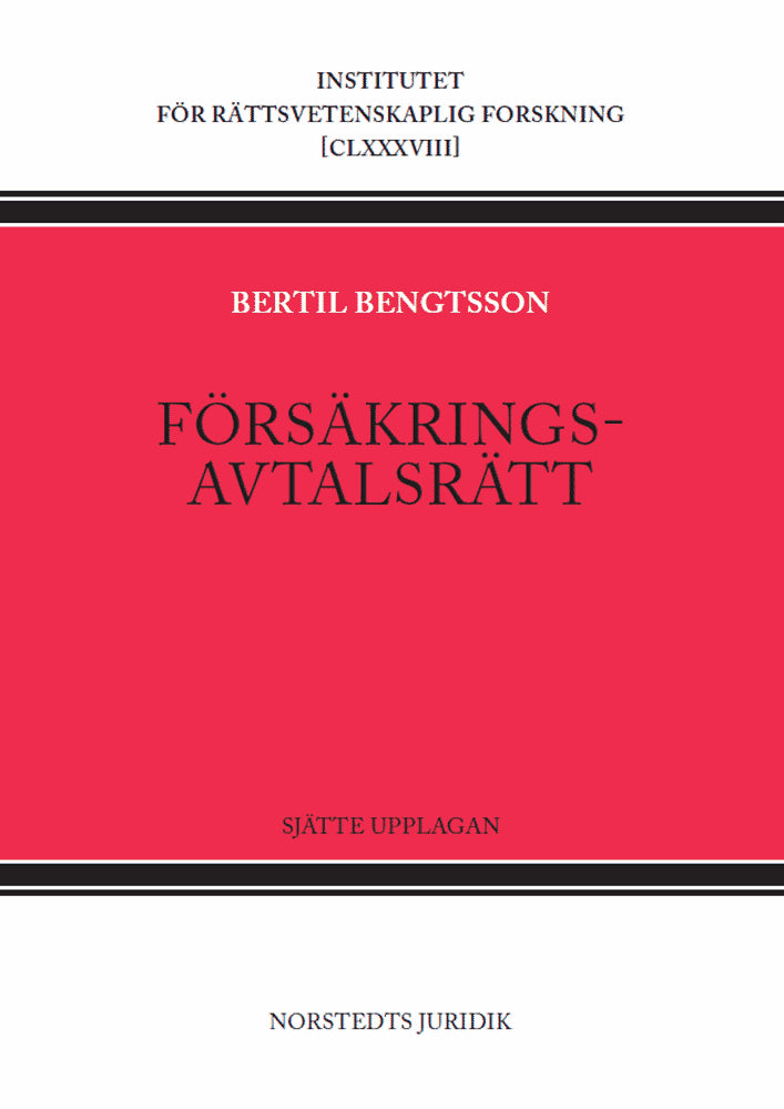 Bertil Bengtsson : Försäkringsavtalsrätt