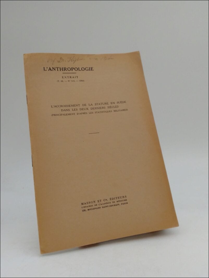 Bertil Lundman : l'Accroissement de la stature en Suède