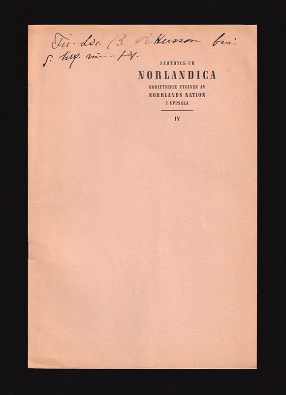 Bertil Lundman : Om Norrlands antropologi