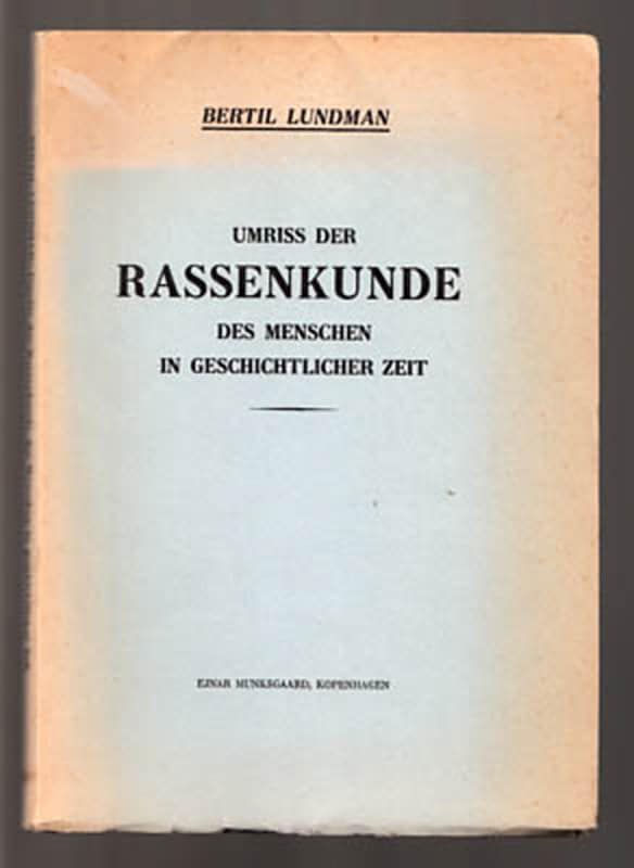 Bertil Lundman : Umriss der Rassenkunde
