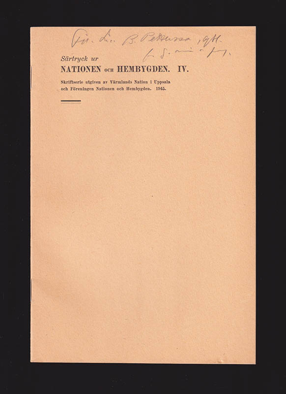 Bertil Lundman : Värmlands och Dals antropologi