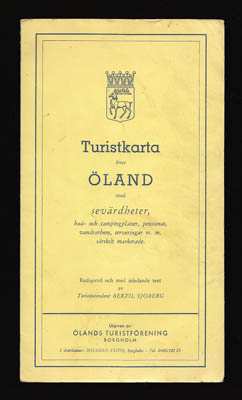 Bertil Sjöberg : Turistkarta  över Öland