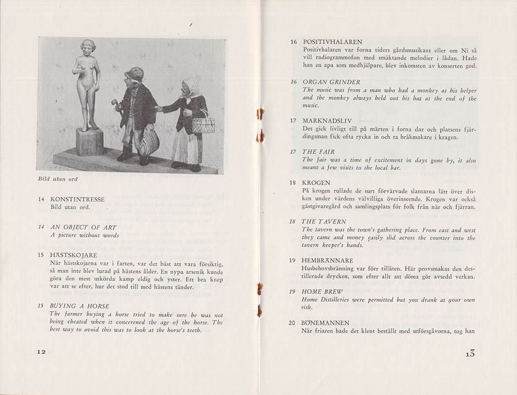 Bertil Stridsberg : Så var det förr. Utställningskatalog