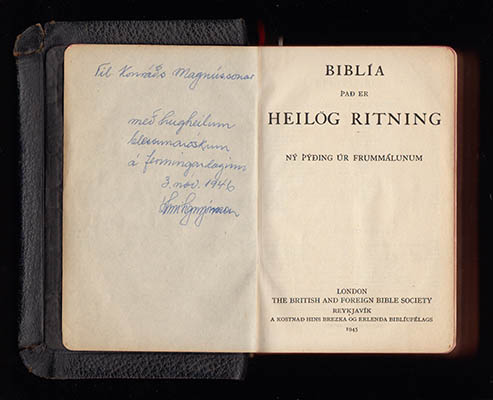 [Bibel 1945 ; Island] : Biblía það er Heilög Ritning. Ný þýðing úr frummálunum [Old + New Testament]