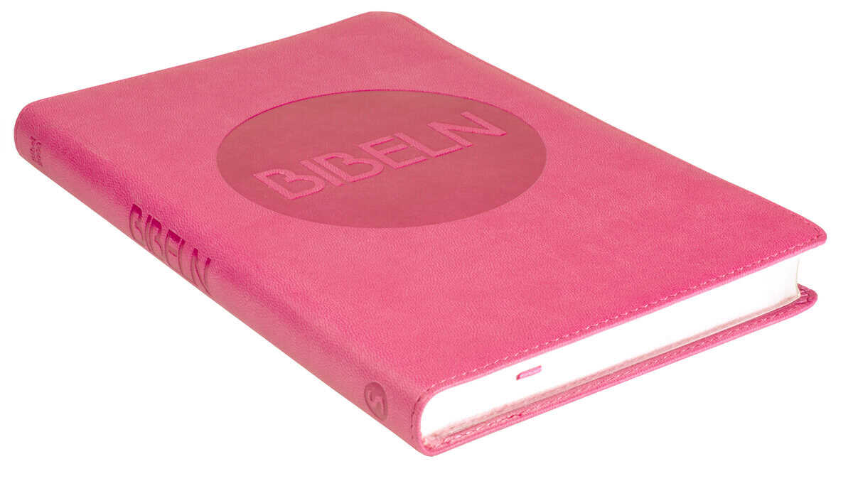 Bibel 2000 slimline rosa konstskinn