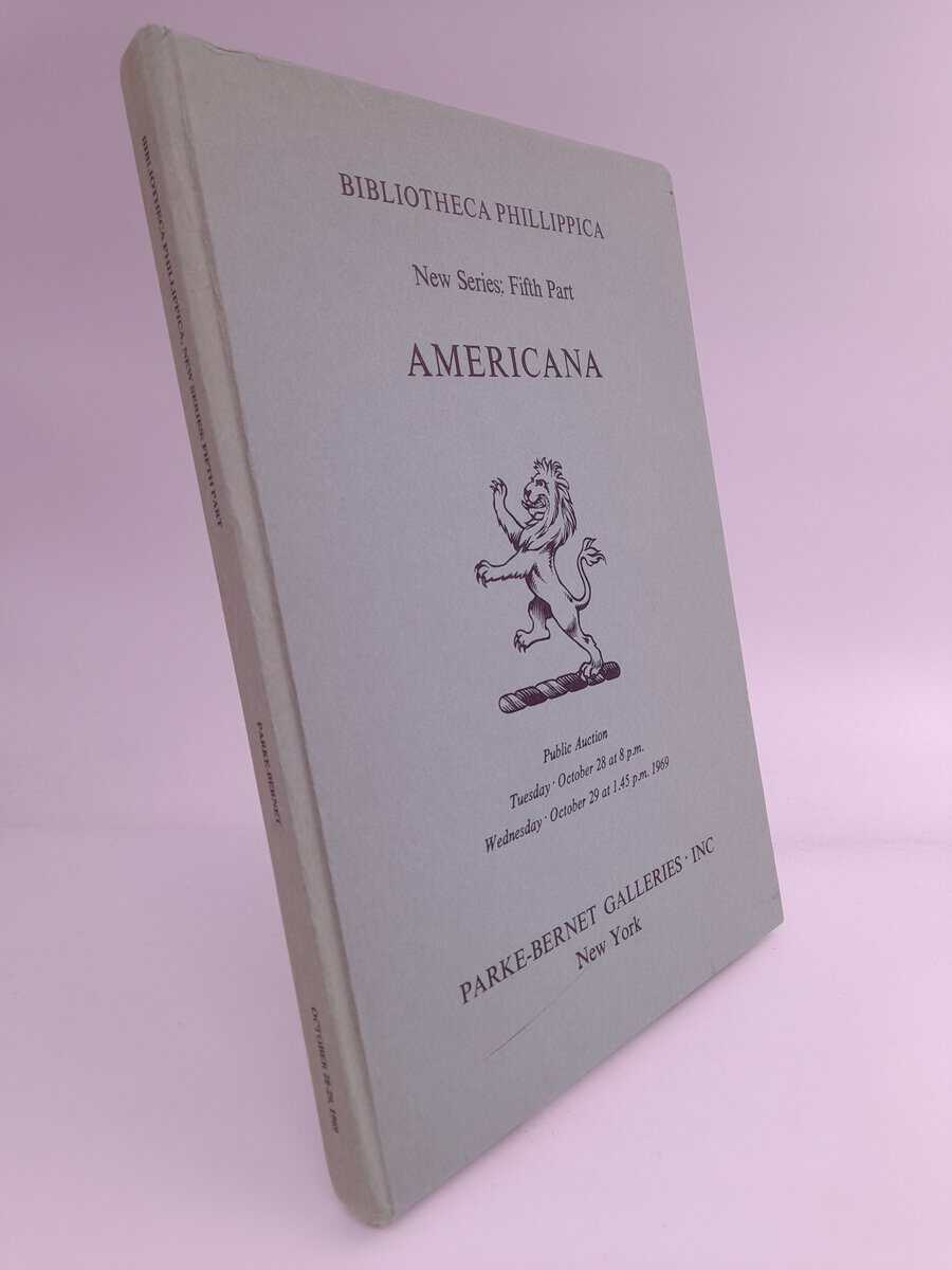 Bibliotheca Phillippica, New Series