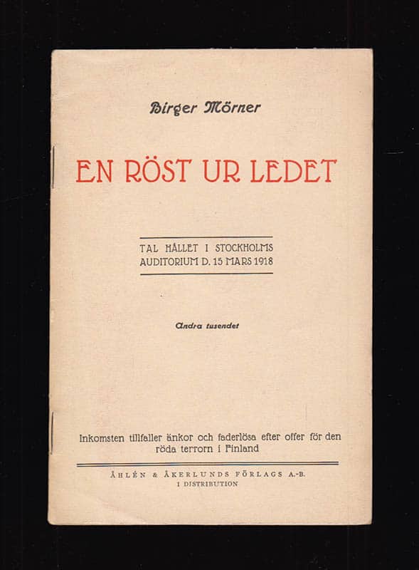 Birger Mörner : En röst ur ledet