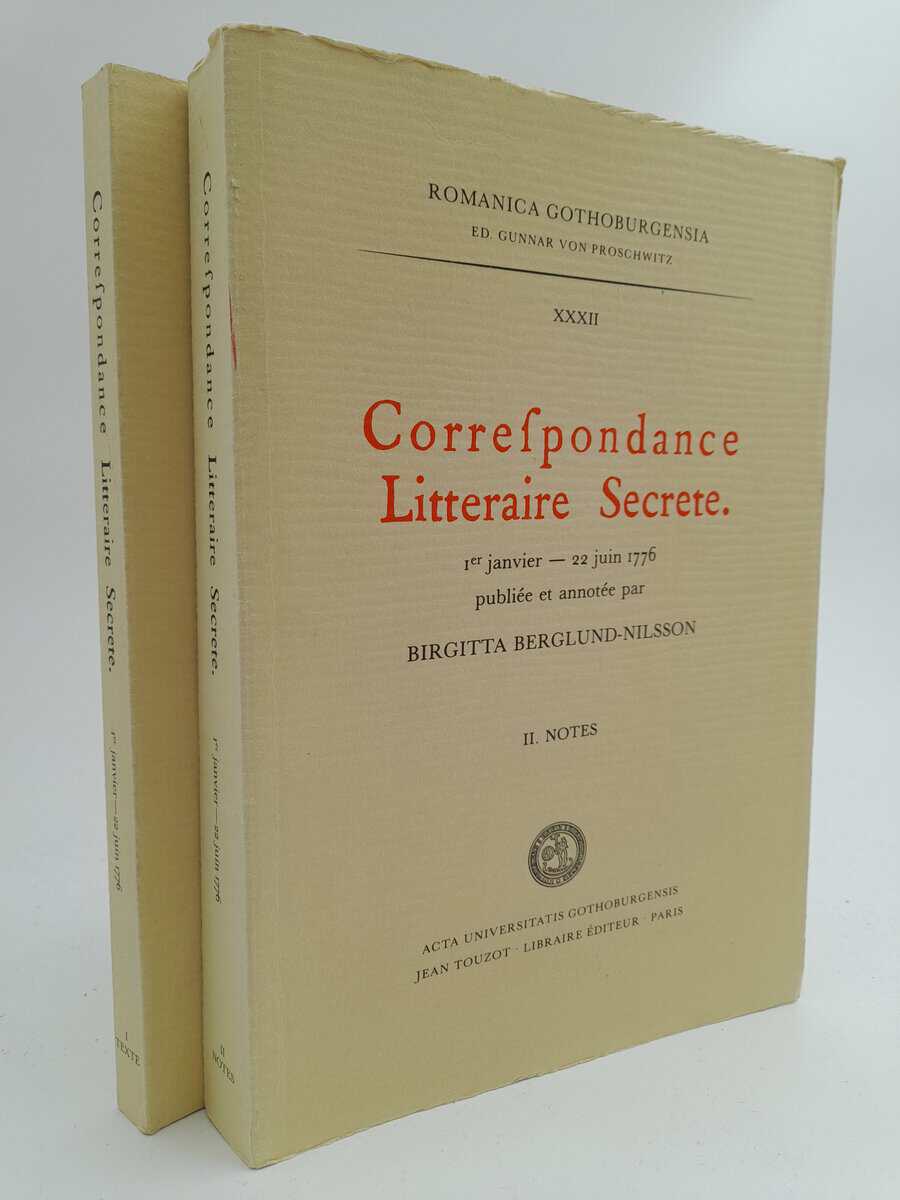 Birgitta Berglund-Nilsson : Correspondance Littéraire Secrete