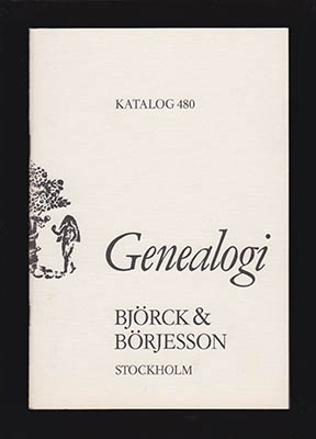 Björck ; Börjesson (red) : Katalog 480 Genealogi