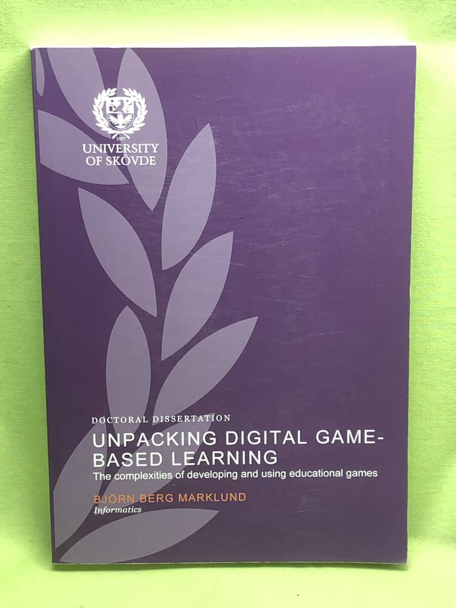 Björn Berg Marklund : Unpacking digital game-based learning