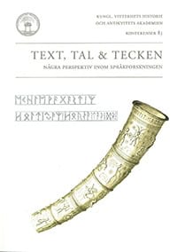 Björn Lindblom : Text, tal och tecken