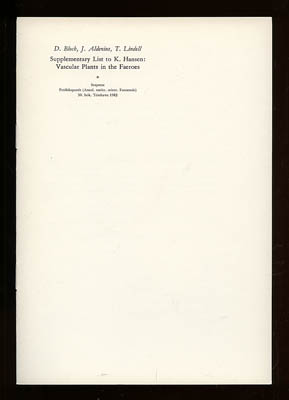 Bloch, D. ; Aldenius, J. ; Lindell, T. : Supplementary List to K. Hansen