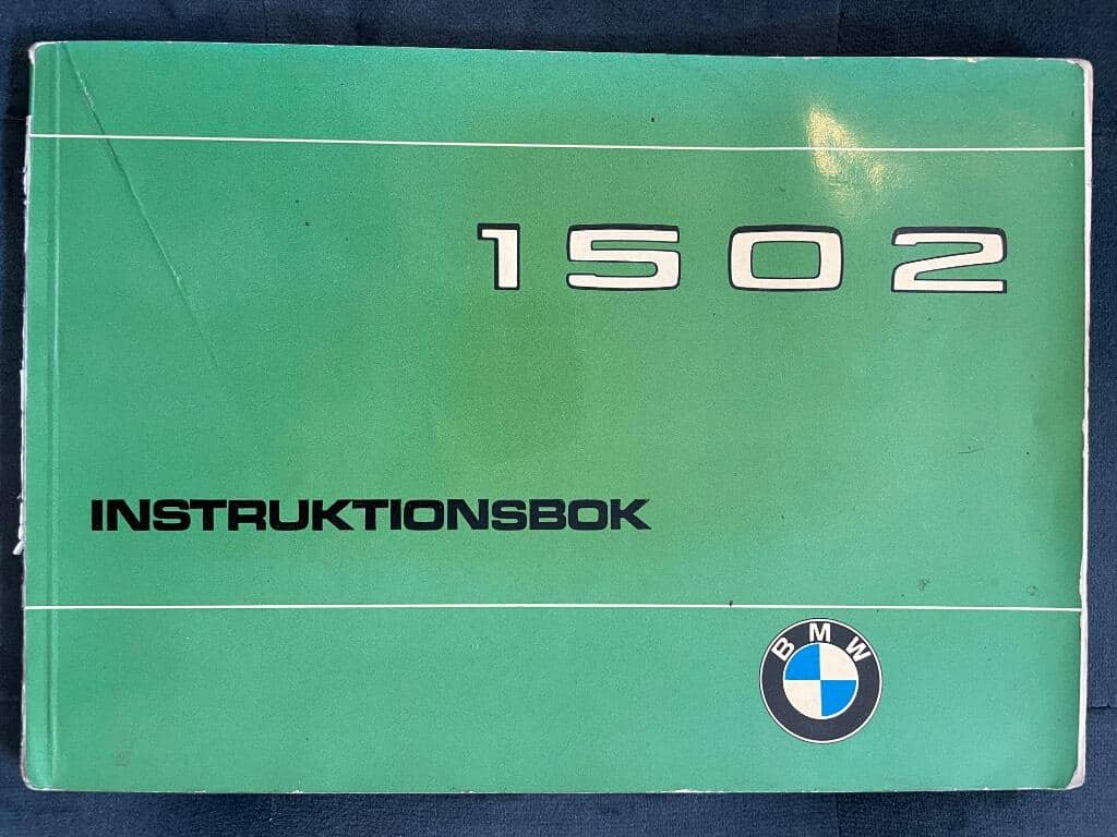BMW 1502 Instruktionsbok