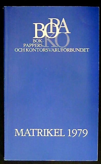 Bok-pappers- och kontorsvaruförbundet Matrikel 1979