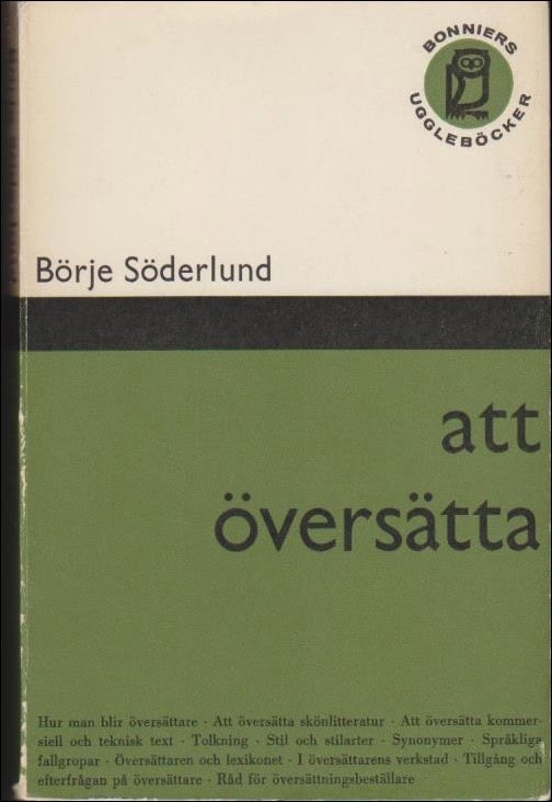 Börje Söderlund : Att översätta