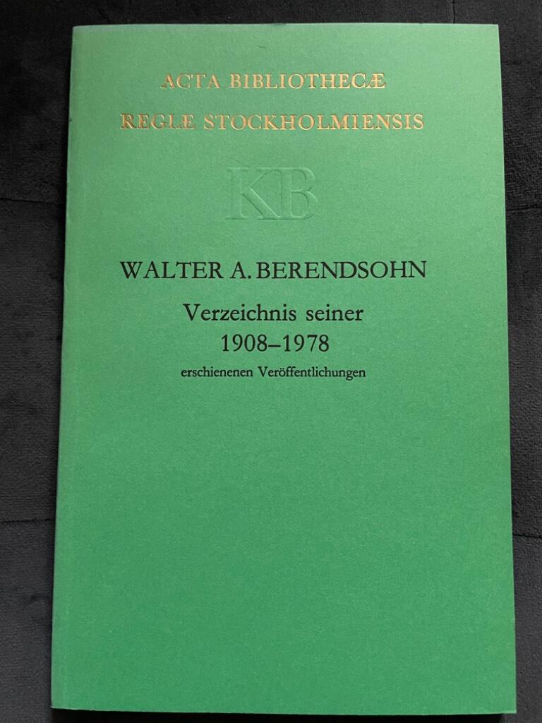 Brita von Garaguly : Walter A. Berendsohn