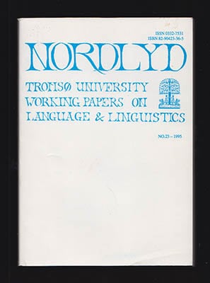 Broch, Ingvild ; Bull, Tove ; Swan, Toril (redaksjon/editorial committee) : Nordlyd No. 23, 1995
