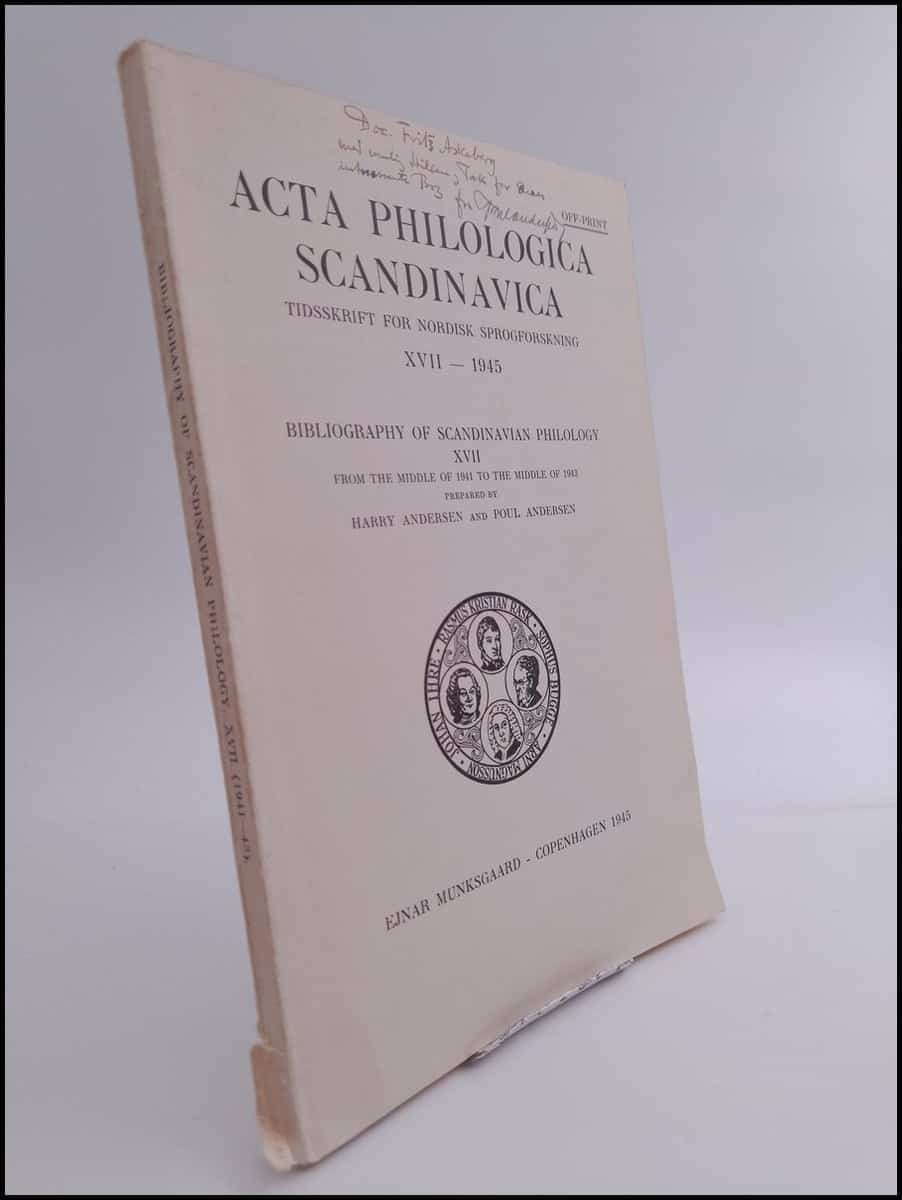 Brøndum-Nielsen, Johs. ; Helgason, Jón [ed.] : Acta philologica scandinavica