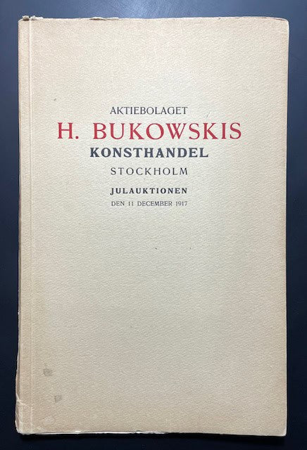 Bukowskis konsthandel. : Bukowski - Auktionskatalog / Julauktionen 1917. Förteckning över den V. Schweingelska samlingen i Dresden av Meissenstengods och Meissenporslin.