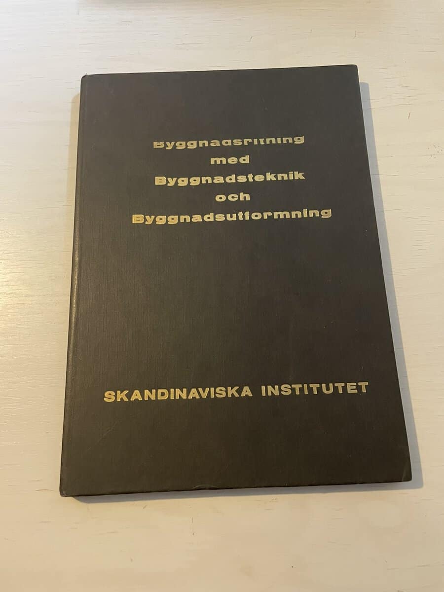 Byggnadsritning med byggnadsteknik och byggnadsutformning