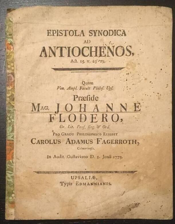 C A Fagerroth : EpistolaSynodica ad Antiochenos