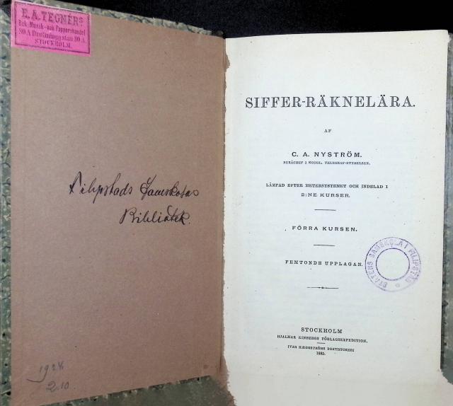 C. A. NYSTRÖM : Siffer-räknelära