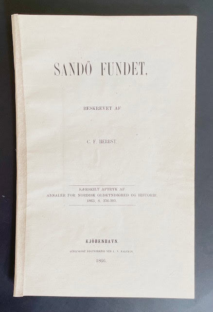 C. F. Herbst : Sandöfundet - Beskrevet av C. F. Herbst.