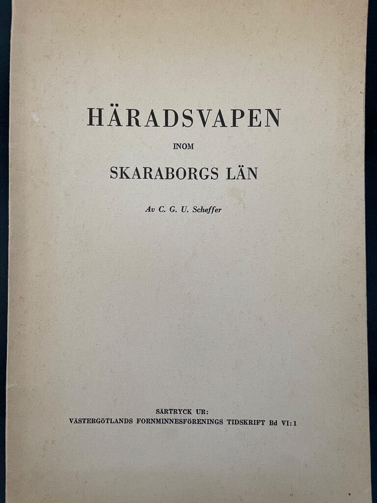 C. G. U. Scheffer : Häradsvapen inom Skaraborgs län