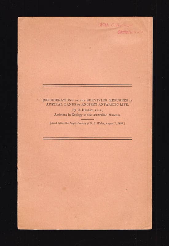 C. Hedley : Considerations on the surviving refugees in Austral lands of ancient Antarctic life