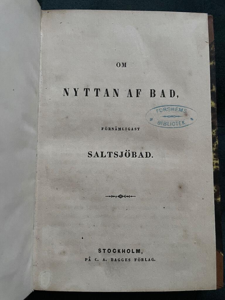 C. J. Kjerrulf : Om nyttan af bad
