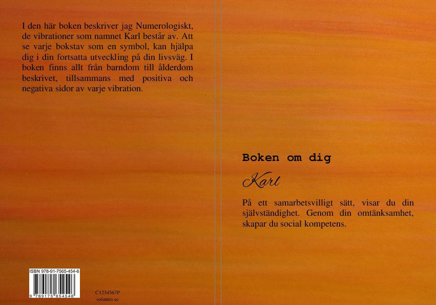 Carina Skoglund : Boken om dig Karl