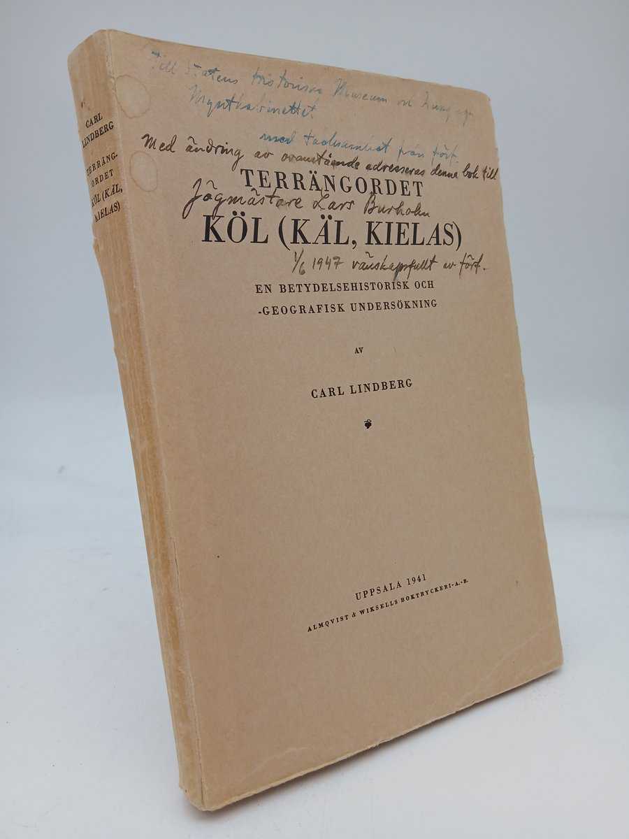 Carl Lindberg : Terrängordet köl (käl, kielas)