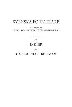 Carl Michael Bellman : Dikter 2 : Fredmans epistlar, kommentarer