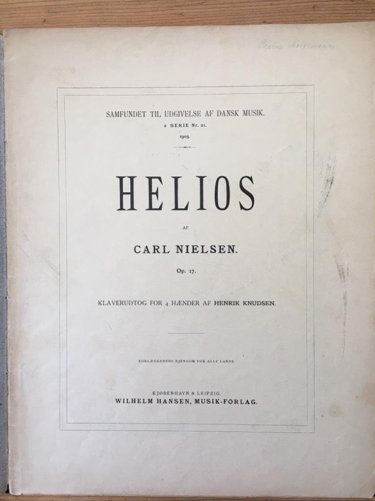 Carl Nielsen : Helios Op. 17 Klaverudtog for 4 händer