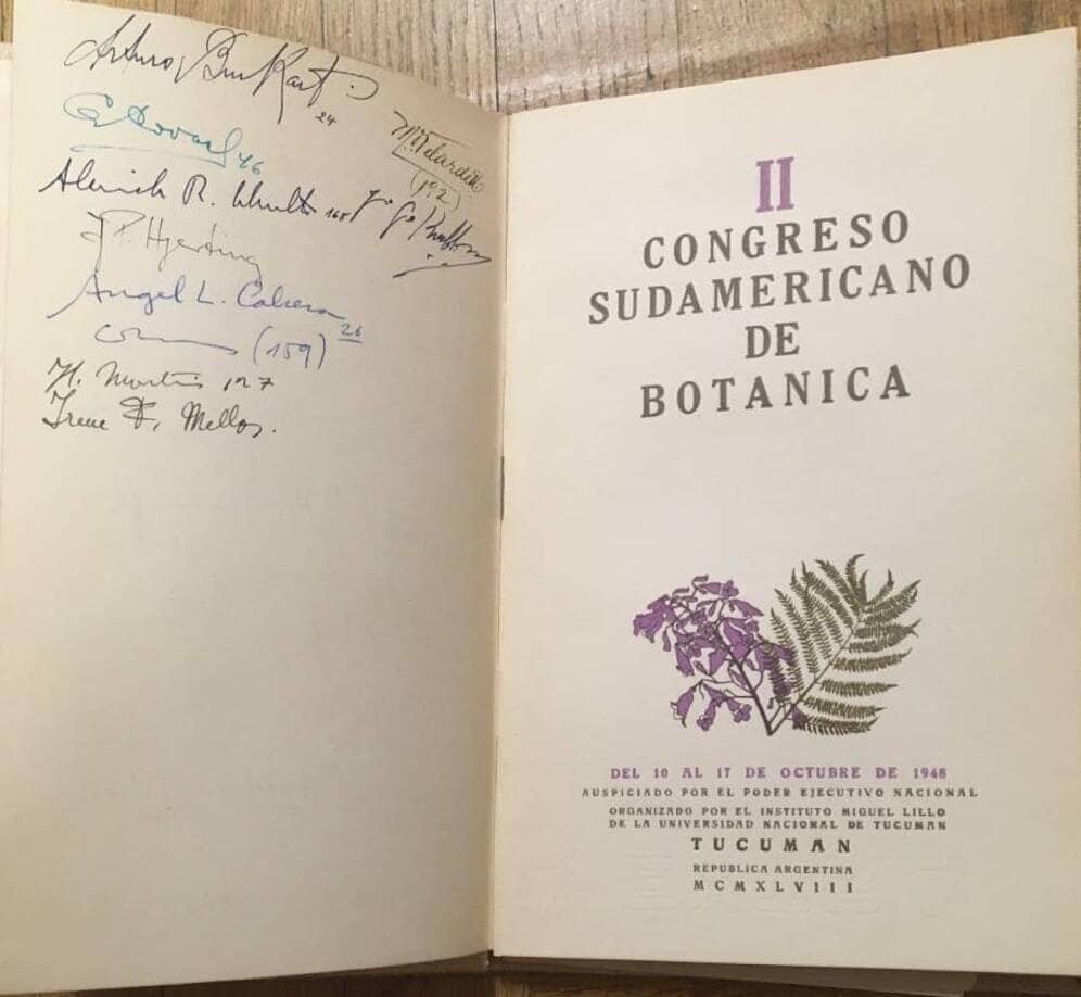 Carl Skottsberg personliga konferensbok - autografer