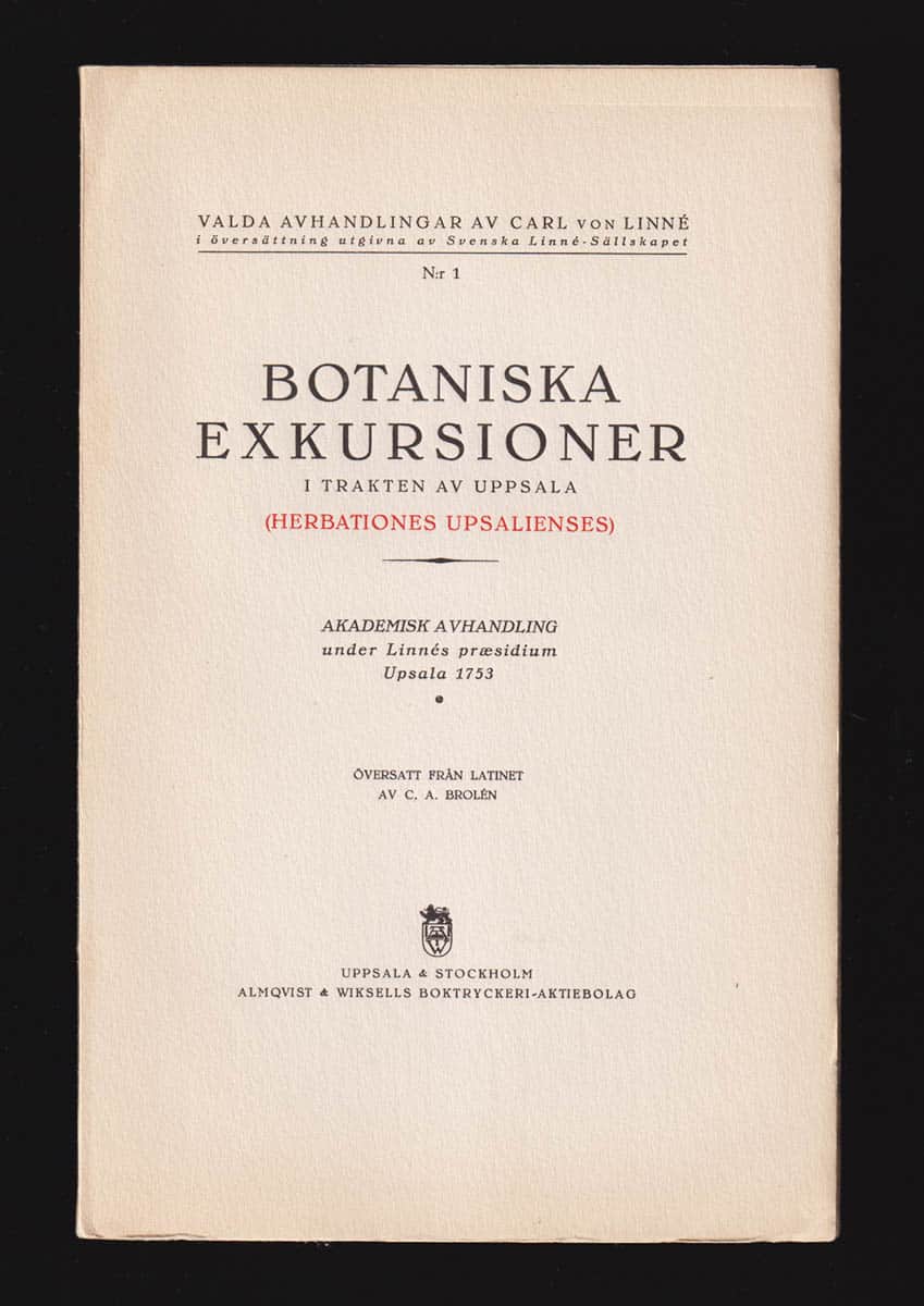 Carl von Linné : Botaniska exkursioner i trakten av Uppsala