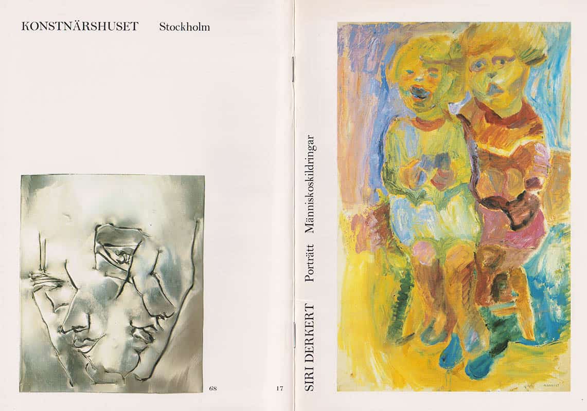 Carlo Derkert : Siri Derkert. Porträtt. Människoskildringar. Konstnärshuset Stockholm 1-19 november 1980
