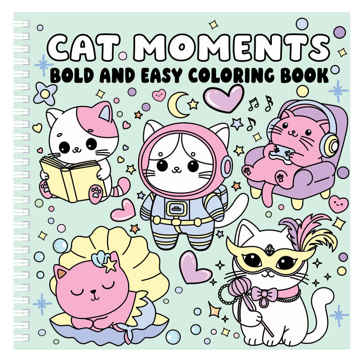 Cat Moments Bold and Easy Coloring Book