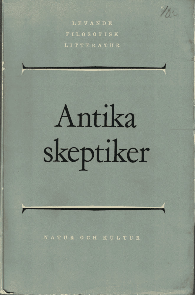 C.E. Sjöstedt : Antika skeptiker