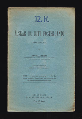 Cecilia Milow : Älskar du ditt fosterland?