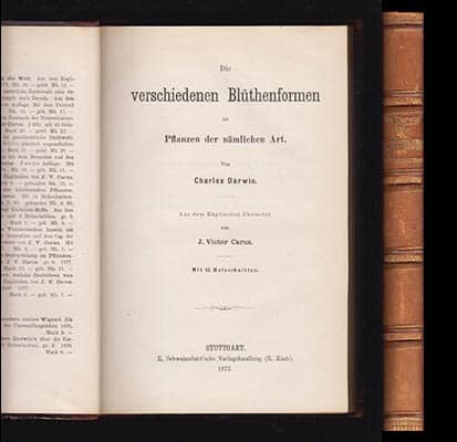 Charles Darwin : Die verschiedenen Blüthenformen an Pflanzen der nämlichen Art. Von Charles Darwin. Mit 15 Holzschnitten. Aus dem Englischen übersetzt von Victor Carus (Julius Victor, 1823-1903)