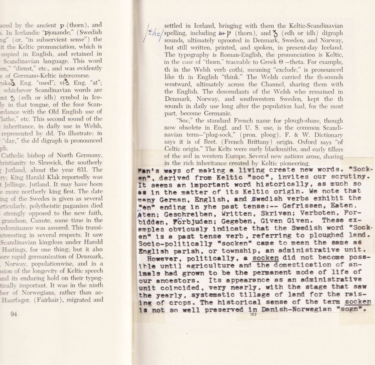 Charles H Seaholm : The Kelts and the Vikings (dedikation)