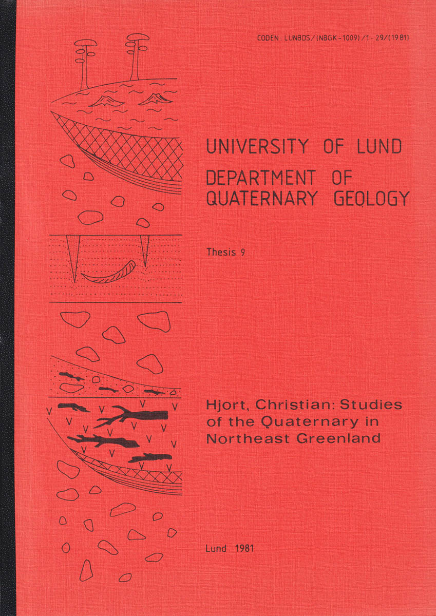 Christian Hjort : Studies of the Quaternary in Nothern Greenland