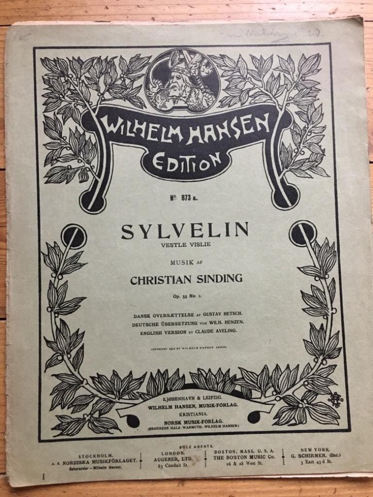 Christian Sinding : Christian Sinding Op. 55 No. I. Sylvelin Vestle Vislie (Wilhelm Hansen Edition 873 a)