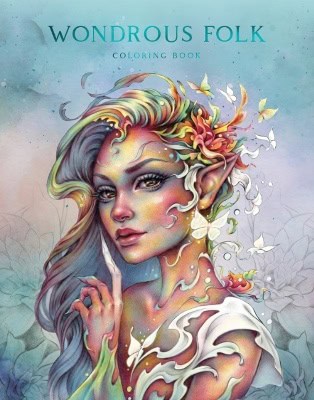 Christine Karron : Wondrous Folk Coloring Book