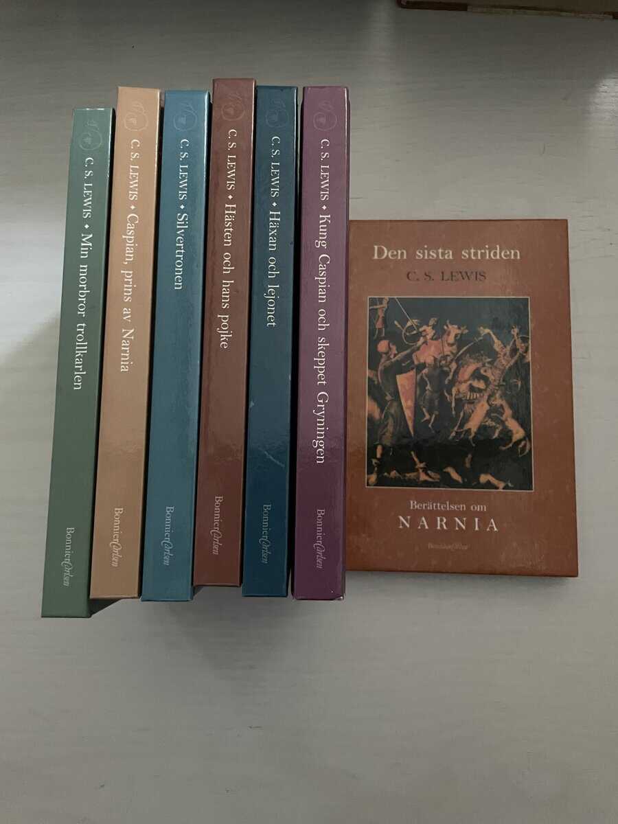 C.S. Lewis : Berättelsen om Narnia 1-7 - Hela serien - Min morbror trollkarlen - Häxan och lejonet - Hästen och hans pojke - Caspian, Prins av Narnia - Silvertronen - Kung Caspian och skeppet Gryningen - Den sista striden