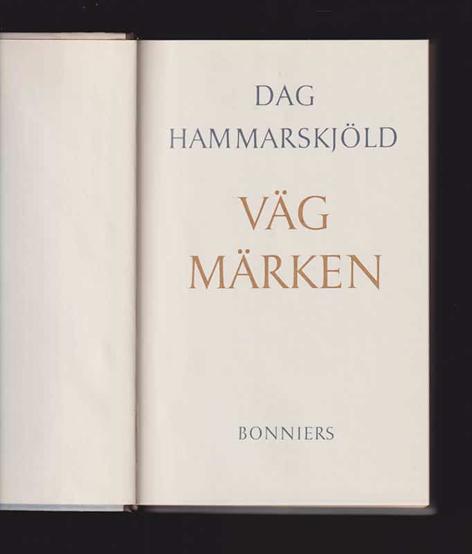 Dag Hammarskjöld : Vägmärken